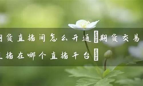 期货交易交易直播间(期货直播间在线直播)_https://www.xzdzcjn.com_上交所_第1张