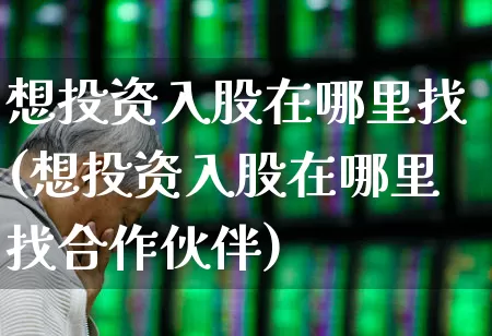 想投资入股在哪里找(想投资入股在哪里找合作伙伴)_https://www.xzdzcjn.com_北交所_第1张