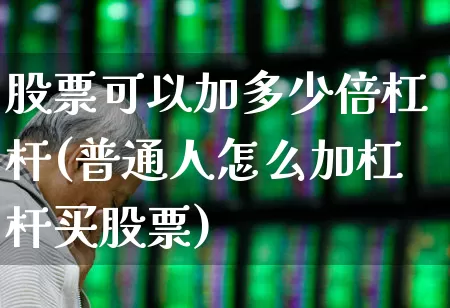 股票可以加多少倍杠杆(普通人怎么加杠杆买股票)_https://www.xzdzcjn.com_深交所_第1张