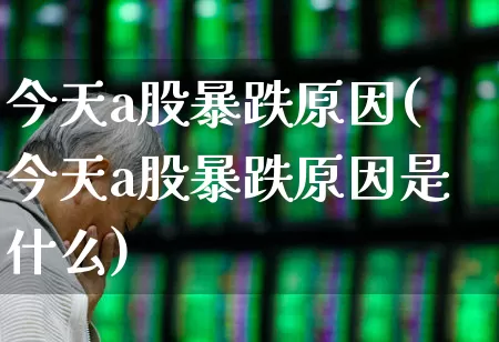 今天a股暴跌原因(今天a股暴跌原因是什么)_https://www.xzdzcjn.com_上交所_第1张