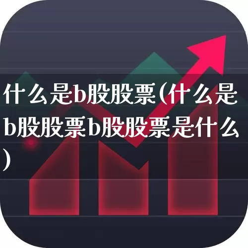 什么是b股股票(什么是b股股票b股股票是什么)_https://www.xzdzcjn.com_上交所_第1张