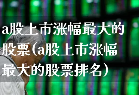 a股上市涨幅最大的股票(a股上市涨幅最大的股票排名)_https://www.xzdzcjn.com_科创板_第1张