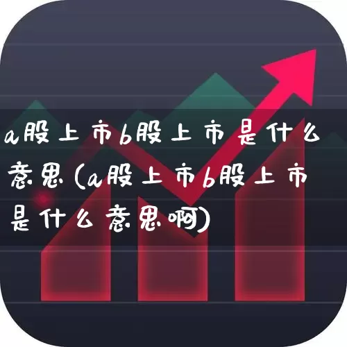 a股上市b股上市是什么意思(a股上市b股上市是什么意思啊)_https://www.xzdzcjn.com_上交所_第1张