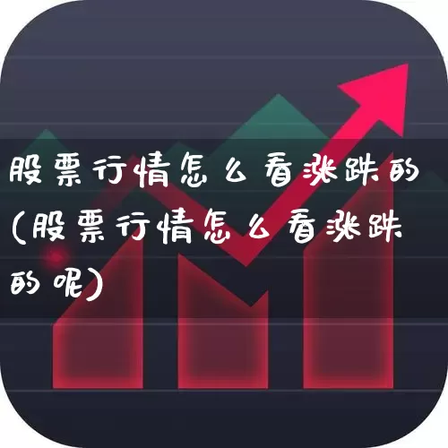 股票行情怎么看涨跌的(股票行情怎么看涨跌的呢)_https://www.xzdzcjn.com_上交所_第1张