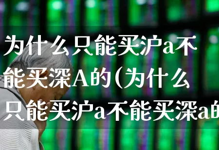 为什么只能买沪a不能买深A的(为什么只能买沪a不能买深a的车)_https://www.xzdzcjn.com_北交所_第1张